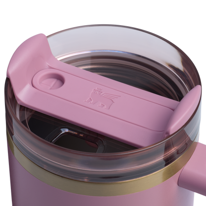 Splash-Resistant FlowState The Quencher H2.0 Flowstate Tumbler D051L - Double-Wall Vacuum Insulated Travel Tumbler with Straw Detail