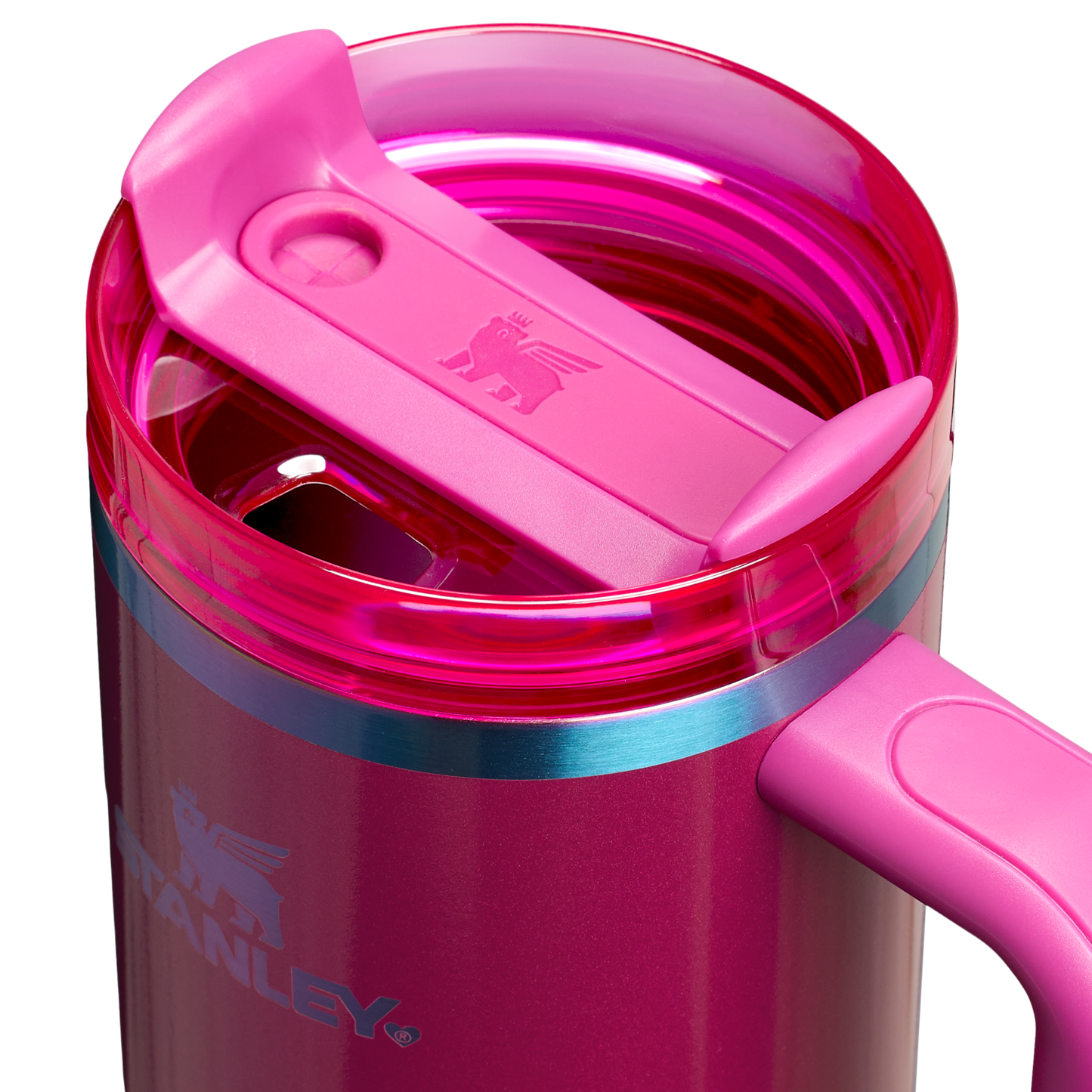 Splash-Resistant FlowState The Quencher H2.0 Flowstate Tumbler D051L - Double-Wall Vacuum Insulated Travel Tumbler with Straw Detail