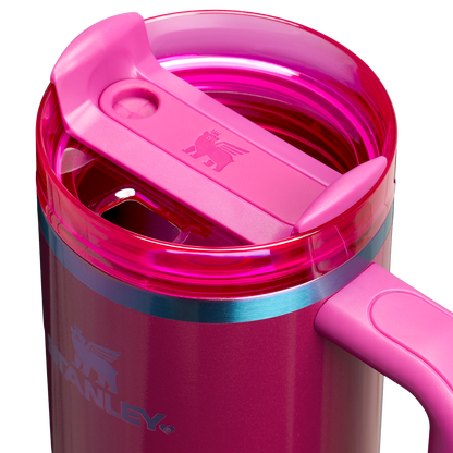 Splash-Resistant FlowState The Quencher H2.0 Flowstate Tumbler D051L - Double-Wall Vacuum Insulated Travel Tumbler with Straw Detail