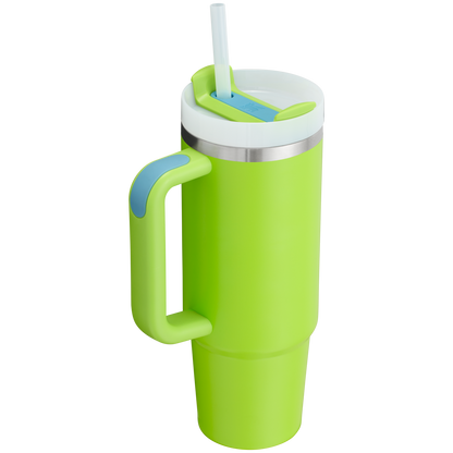 Splash-Resistant FlowState The Quencher H2.0 Flowstate Tumbler D051L - Double-Wall Vacuum Insulated Travel Tumbler with Straw Detail