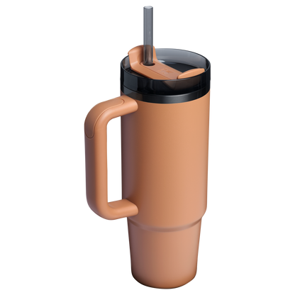 Splash-Resistant FlowState The Quencher H2.0 Flowstate Tumbler D051L - Double-Wall Vacuum Insulated Travel Tumbler with Straw Detail