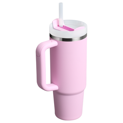Splash-Resistant FlowState The Quencher H2.0 Flowstate Tumbler D051L - Double-Wall Vacuum Insulated Travel Tumbler with Straw Detail