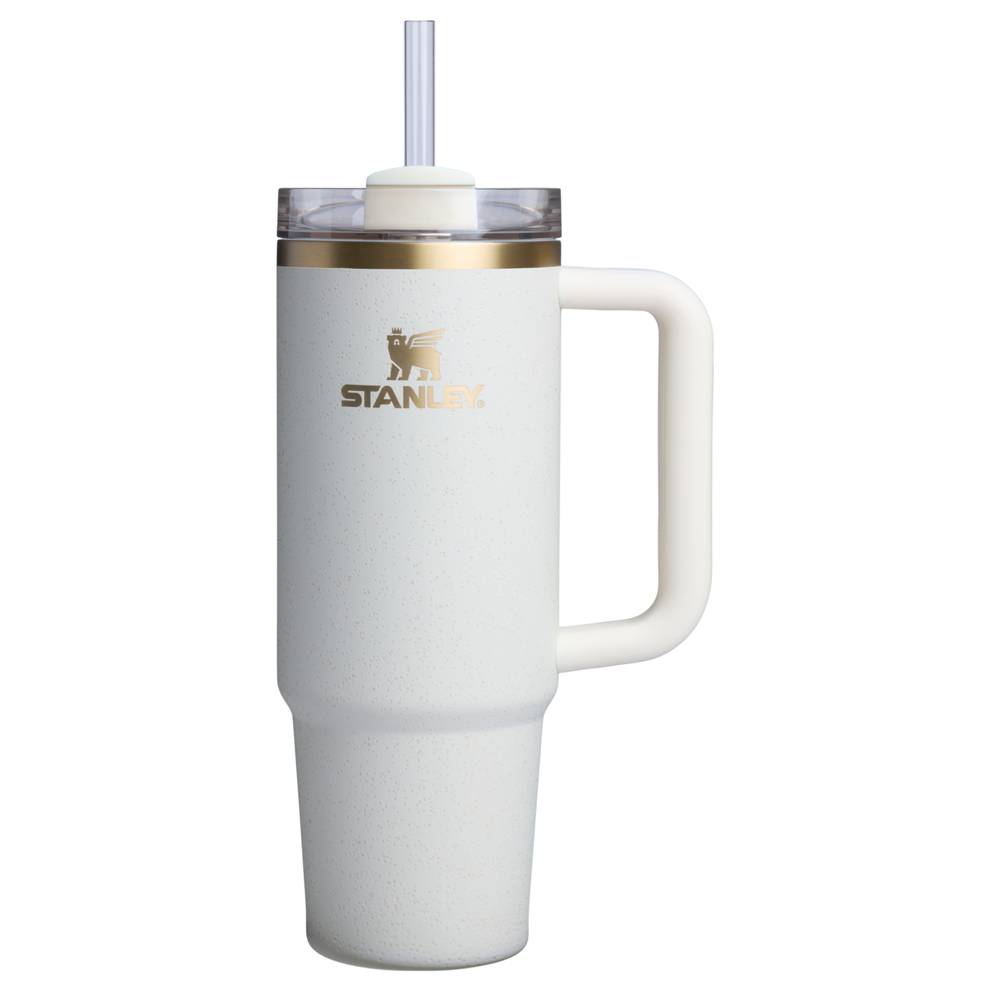 Splash-Resistant FlowState The Quencher H2.0 Flowstate Tumbler | Stanley Create D331C - Double-Wall Vacuum Insulated Travel Tumbler with Straw Detail