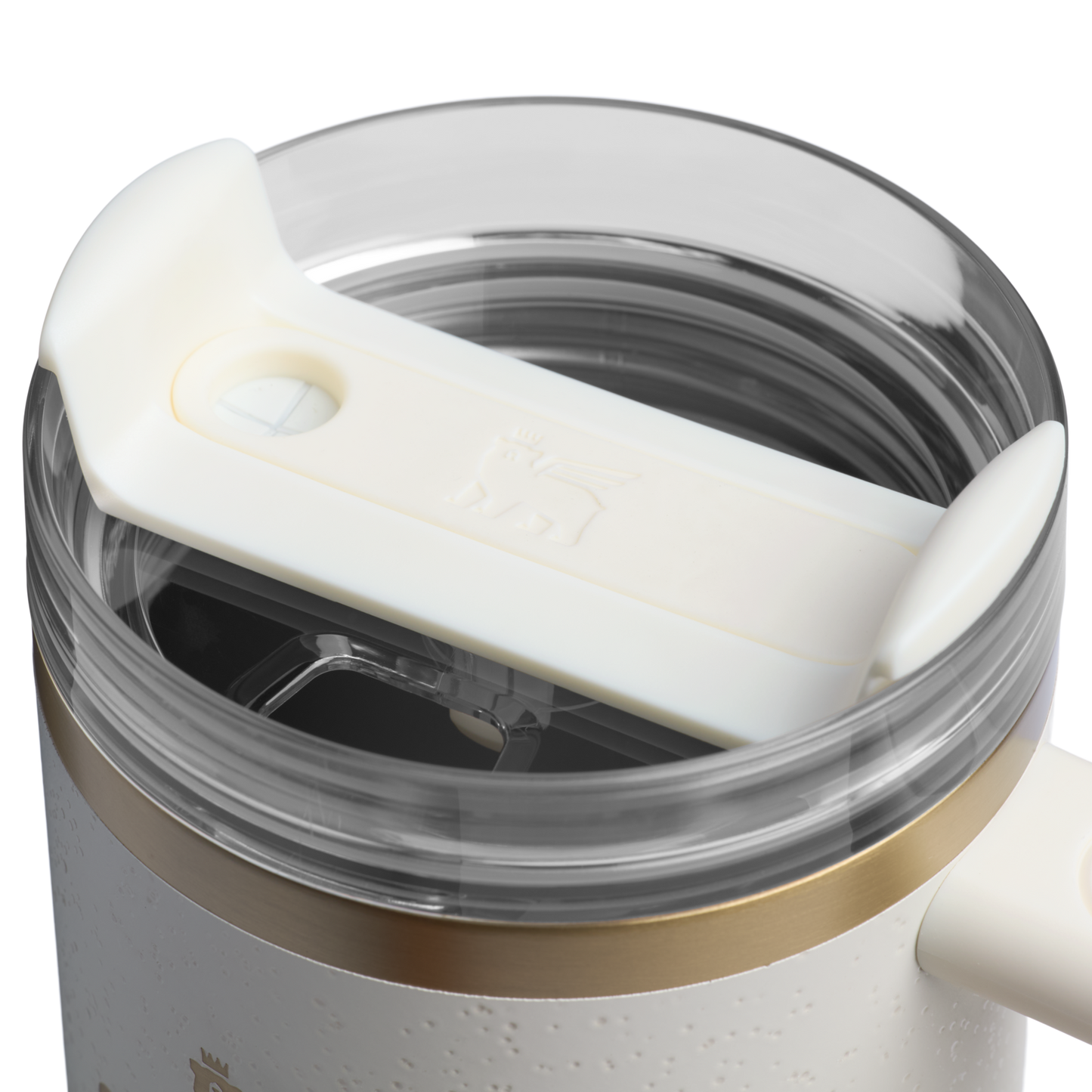 Splash-Resistant FlowState The Quencher H2.0 Flowstate Tumbler | Stanley Create D331C - Double-Wall Vacuum Insulated Travel Tumbler with Straw Detail