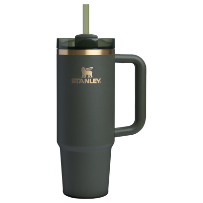 Splash-Resistant FlowState The Quencher H2.0 Flowstate Tumbler D051L - Double-Wall Vacuum Insulated Travel Tumbler with Straw Detail
