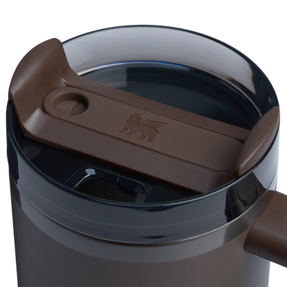 Splash-Resistant FlowState The Quencher H2.0 Flowstate Tumbler | Stanley Create D331C - Double-Wall Vacuum Insulated Travel Tumbler with Straw Detail