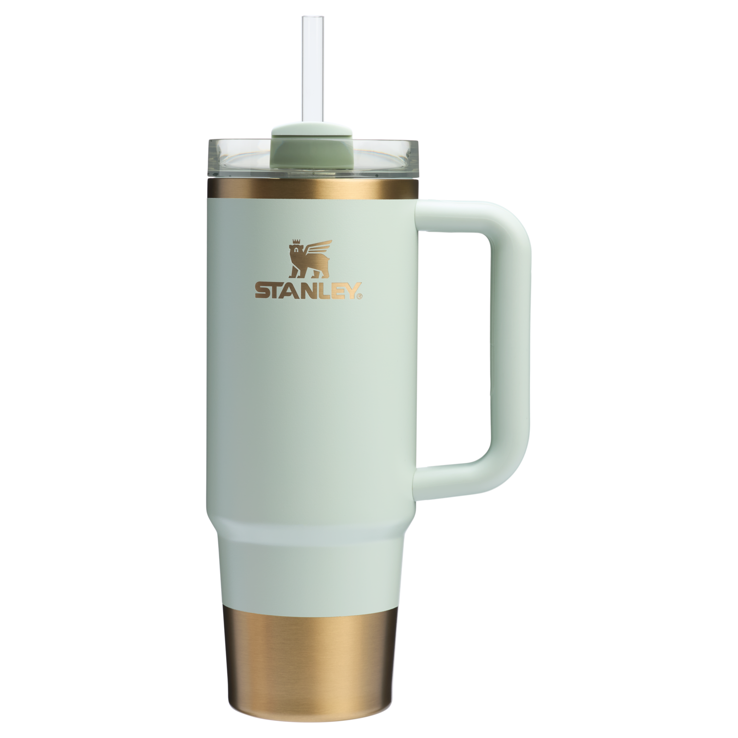 Splash-Resistant FlowState The Quencher H2.0 Flowstate Tumbler | Stanley Create D331C - Double-Wall Vacuum Insulated Travel Tumbler with Straw Detail