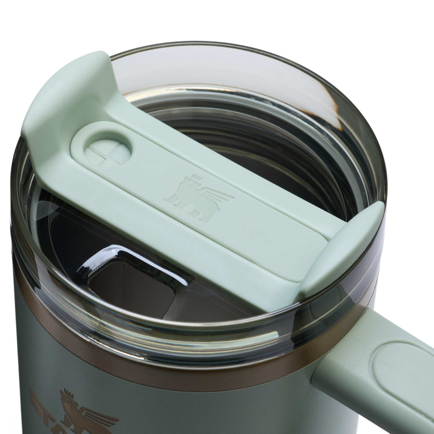 Splash-Resistant FlowState The Quencher H2.0 Flowstate Tumbler | Stanley Create D331C - Double-Wall Vacuum Insulated Travel Tumbler with Straw Detail
