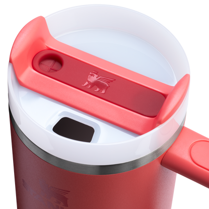 Splash-Resistant FlowState The Quencher H2.0 Flowstate Tumbler D051L - Double-Wall Vacuum Insulated Travel Tumbler with Straw Detail