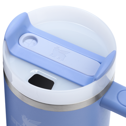 Splash-Resistant FlowState The Quencher H2.0 Flowstate Tumbler D051L - Double-Wall Vacuum Insulated Travel Tumbler with Straw Detail