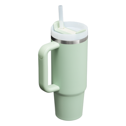 Splash-Resistant FlowState The Quencher H2.0 Flowstate Tumbler D051L - Double-Wall Vacuum Insulated Travel Tumbler with Straw Detail
