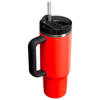 Splash-Resistant FlowState The Quencher H2.0 Flowstate Tumbler D051L - Double-Wall Vacuum Insulated Travel Tumbler with Straw Detail