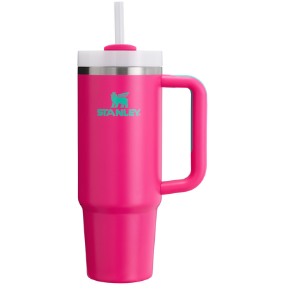 Splash-Resistant FlowState The Quencher H2.0 Flowstate Tumbler D051L - Double-Wall Vacuum Insulated Travel Tumbler with Straw Detail