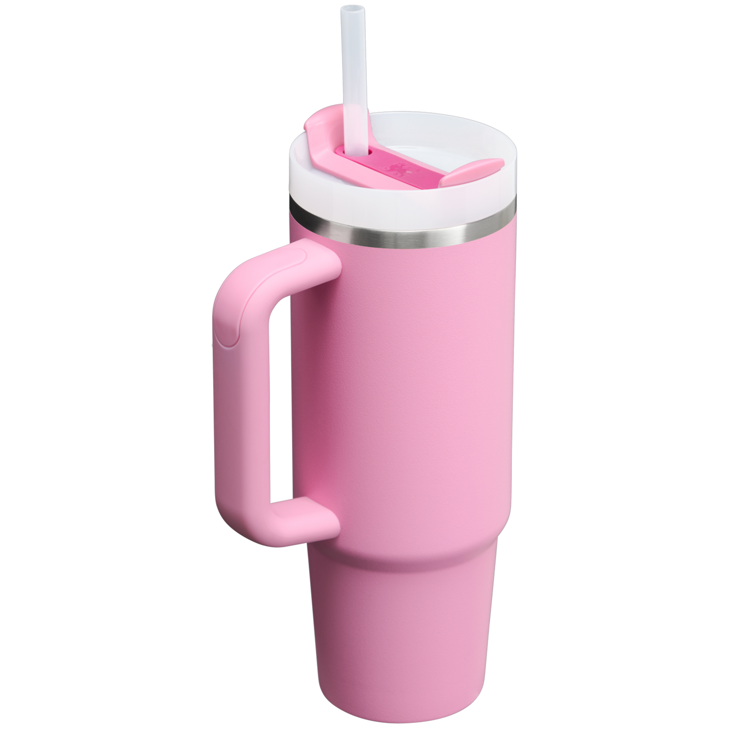 Splash-Resistant FlowState The Quencher H2.0 Flowstate Tumbler | Stanley Create D331C - Double-Wall Vacuum Insulated Travel Tumbler with Straw Detail
