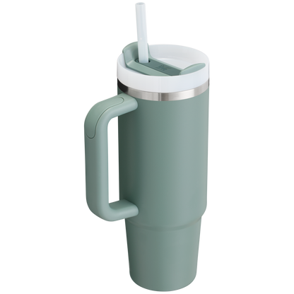 Splash-Resistant FlowState The Quencher H2.0 Flowstate Tumbler D051L - Double-Wall Vacuum Insulated Travel Tumbler with Straw Detail