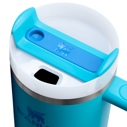 Splash-Resistant FlowState The Quencher H2.0 Flowstate Tumbler D051L - Double-Wall Vacuum Insulated Travel Tumbler with Straw Detail