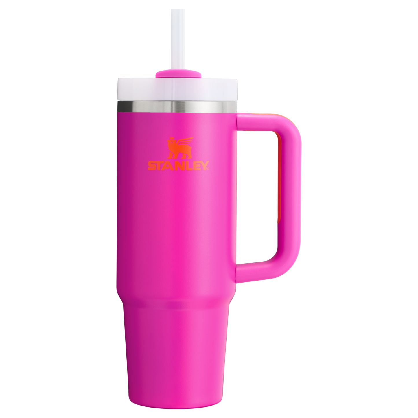 Splash-Resistant FlowState The Quencher H2.0 Flowstate Tumbler | Stanley Create D331C - Double-Wall Vacuum Insulated Travel Tumbler with Straw Detail
