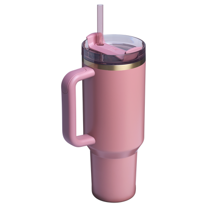 Double-Wall Vacuum The Quencher H2.0 Flowstate Tumbler  | Stanley Create D332L - Double-Wall Vacuum Insulated Travel Tumbler with Straw Detail