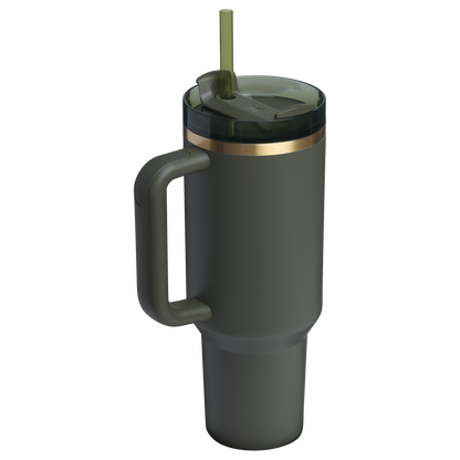 Large Capacity The Quencher H2.0 Flowstate Tumbler D050X - Double-Wall Vacuum Insulated Travel Tumbler with Straw Detail