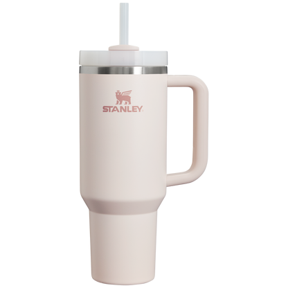 Double-Wall Vacuum The Quencher H2.0 Flowstate Tumbler  | Stanley Create D332L - Double-Wall Vacuum Insulated Travel Tumbler with Straw - Rose Quartz 2.0