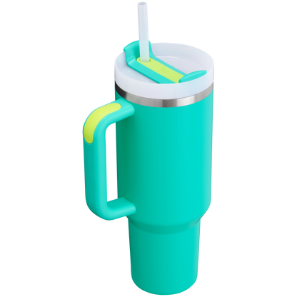 Double-Wall Vacuum The Quencher H2.0 Flowstate Tumbler  | Stanley Create D332L - Double-Wall Vacuum Insulated Travel Tumbler with Straw Detail