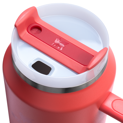 Car-Cup Friendly The Quencher H2.0 Flowstate Tumbler D033Q - Double-Wall Vacuum Insulated Travel Tumbler with Straw Detail