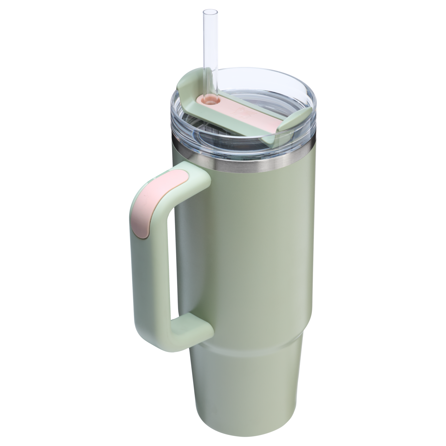 Splash-Resistant FlowState The Quencher H2.0 Flowstate Tumbler | Stanley Create D331C - Double-Wall Vacuum Insulated Travel Tumbler with Straw Detail