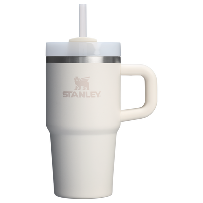 Splash-Resistant FlowState The Quencher H2.O Flowstate Tumbler | Stanley Create D274S - Double-Wall Vacuum Insulated Travel Tumbler with Straw - Cream 2.0