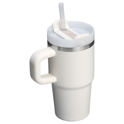 Double-Wall Vacuum The Quencher H2.O Flowstate Tumbler with Handle | Stanley Create D309N - Double-Wall Vacuum Insulated Travel Tumbler with Straw Detail