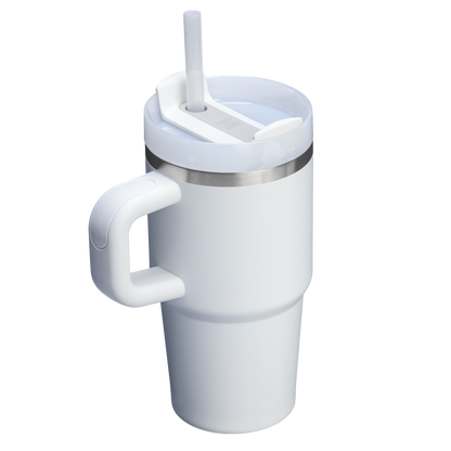 Double-Wall Vacuum The Quencher H2.O Flowstate Tumbler with Handle | Stanley Create D309N - Double-Wall Vacuum Insulated Travel Tumbler with Straw Detail