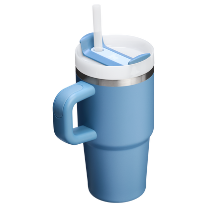 Double-Wall Vacuum The Quencher H2.O Flowstate Tumbler with Handle | Stanley Create D309N - Double-Wall Vacuum Insulated Travel Tumbler with Straw Detail