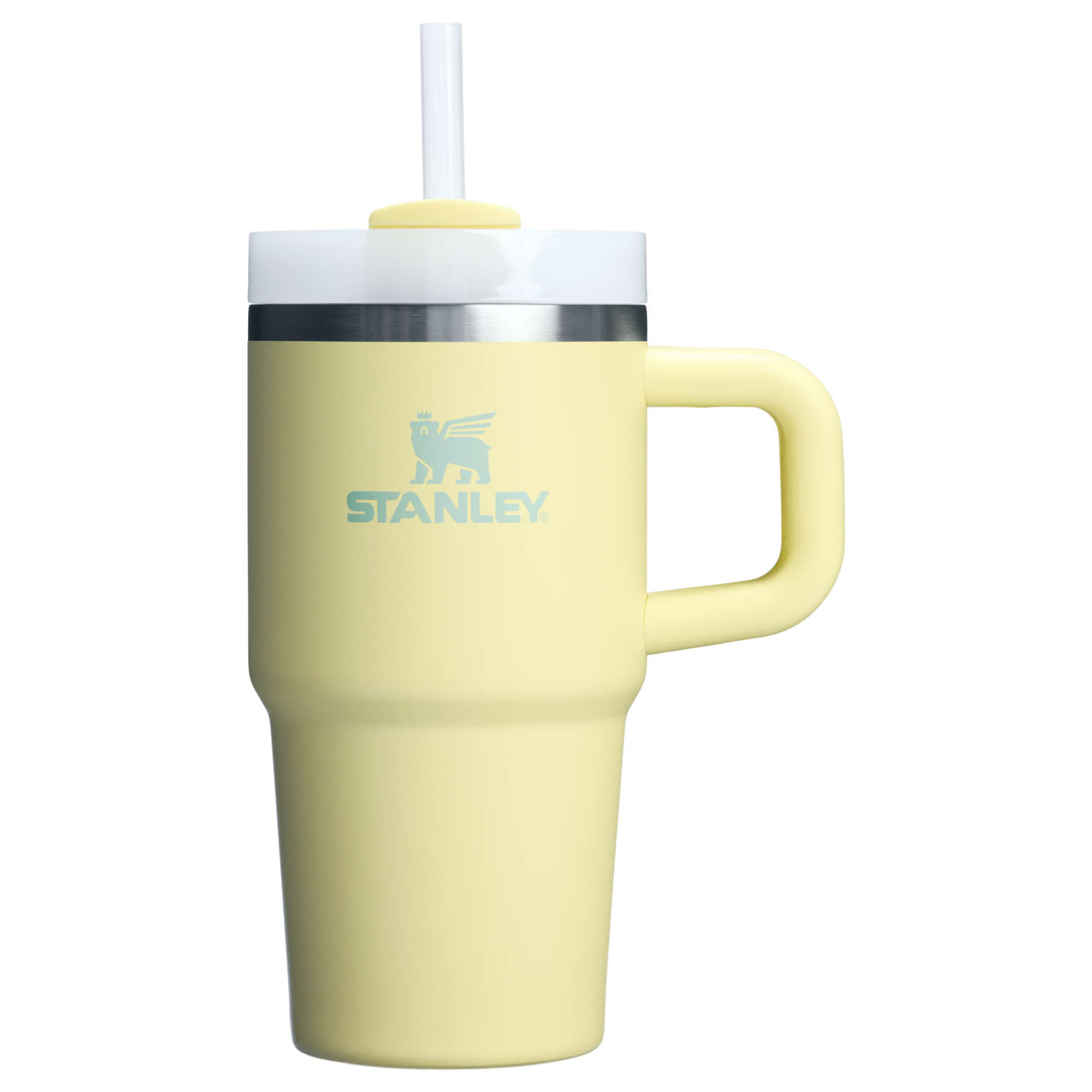 Double-Wall Vacuum The Quencher H2.O Flowstate Tumbler with Handle | Stanley Create D309N - Double-Wall Vacuum Insulated Travel Tumbler with Straw Detail