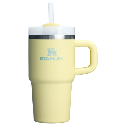 Double-Wall Vacuum The Quencher H2.O Flowstate Tumbler with Handle | Stanley Create D309N - Double-Wall Vacuum Insulated Travel Tumbler with Straw Detail