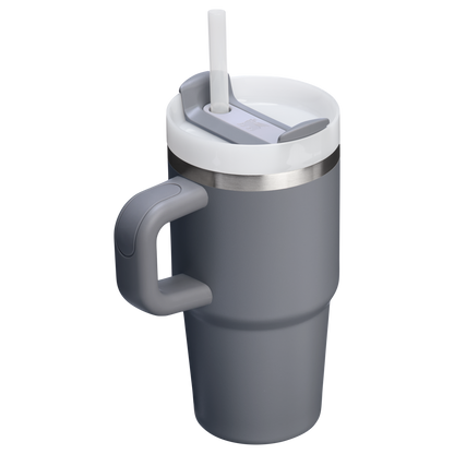 Double-Wall Vacuum The Quencher H2.O Flowstate Tumbler with Handle | Stanley Create D309N - Double-Wall Vacuum Insulated Travel Tumbler with Straw Detail
