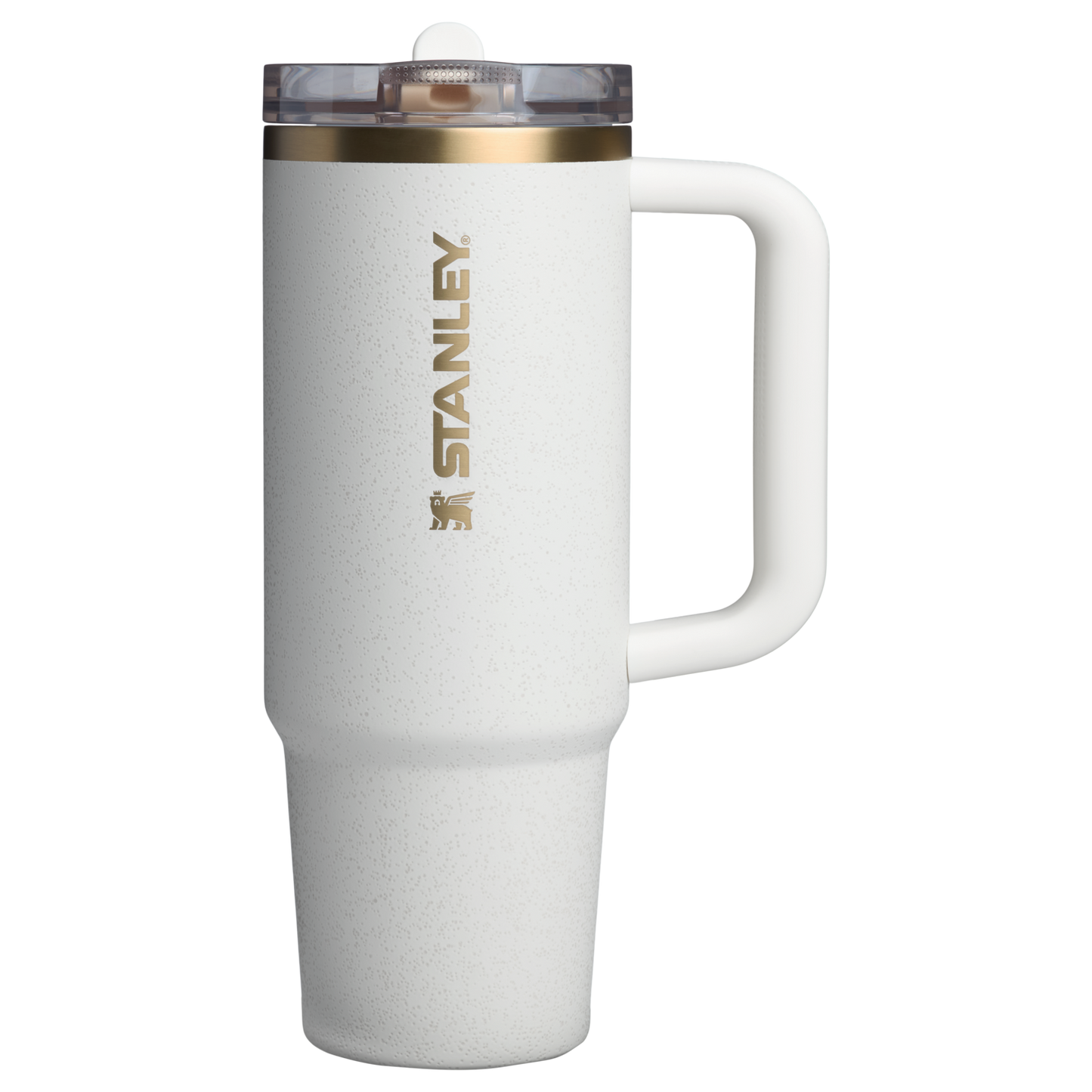 Splash-Resistant FlowState The Quencher H2.0 Flowstate Tumbler | Stanley Create D331C - Double-Wall Vacuum Insulated Travel Tumbler with Straw Detail
