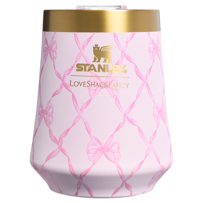 Vacuum Insulated Wine Stanley 1913 x LoveShackFancy Holiday Reserve Wine Tumbler D204X - Shatterproof Flavor-Preserving Cocktail Tumbler with Lid Detail
