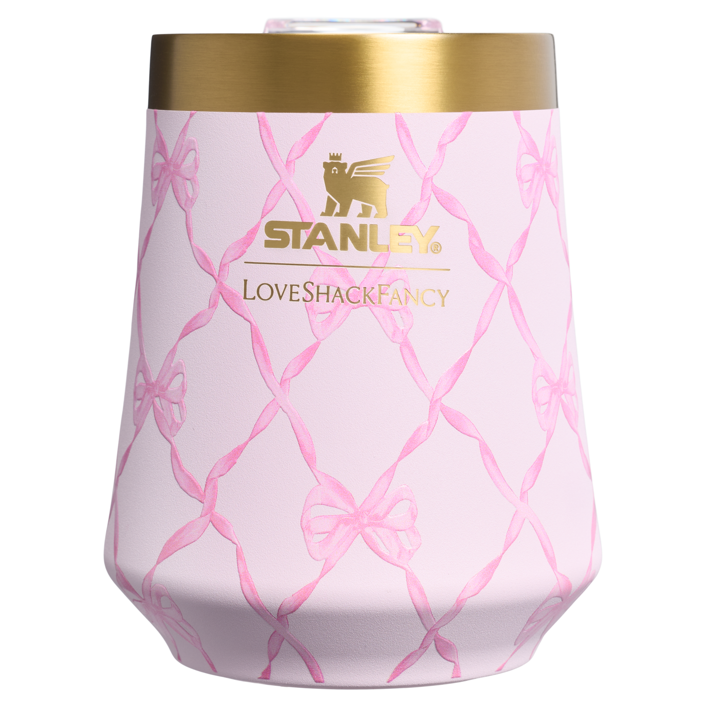 Premium Matte Stanley 1913 x LoveShackFancy Holiday Reserve Wine Tumbler D367F - Premium Insulated Egg-Shaped Wine Glass for Outdoors Detail