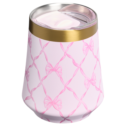 Vacuum Insulated Wine Stanley 1913 x LoveShackFancy Holiday Reserve Wine Tumbler D204X - Shatterproof Flavor-Preserving Cocktail Tumbler with Lid Detail