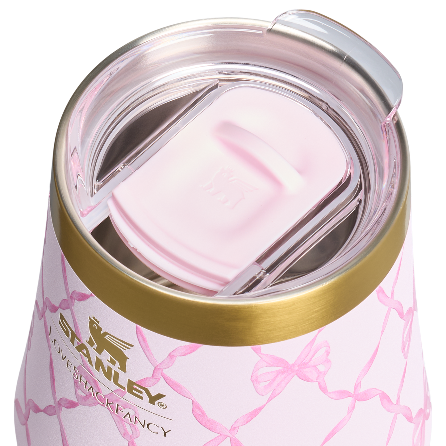 Vacuum Insulated Wine Stanley 1913 x LoveShackFancy Holiday Reserve Wine Tumbler D204X - Shatterproof Flavor-Preserving Cocktail Tumbler with Lid Detail