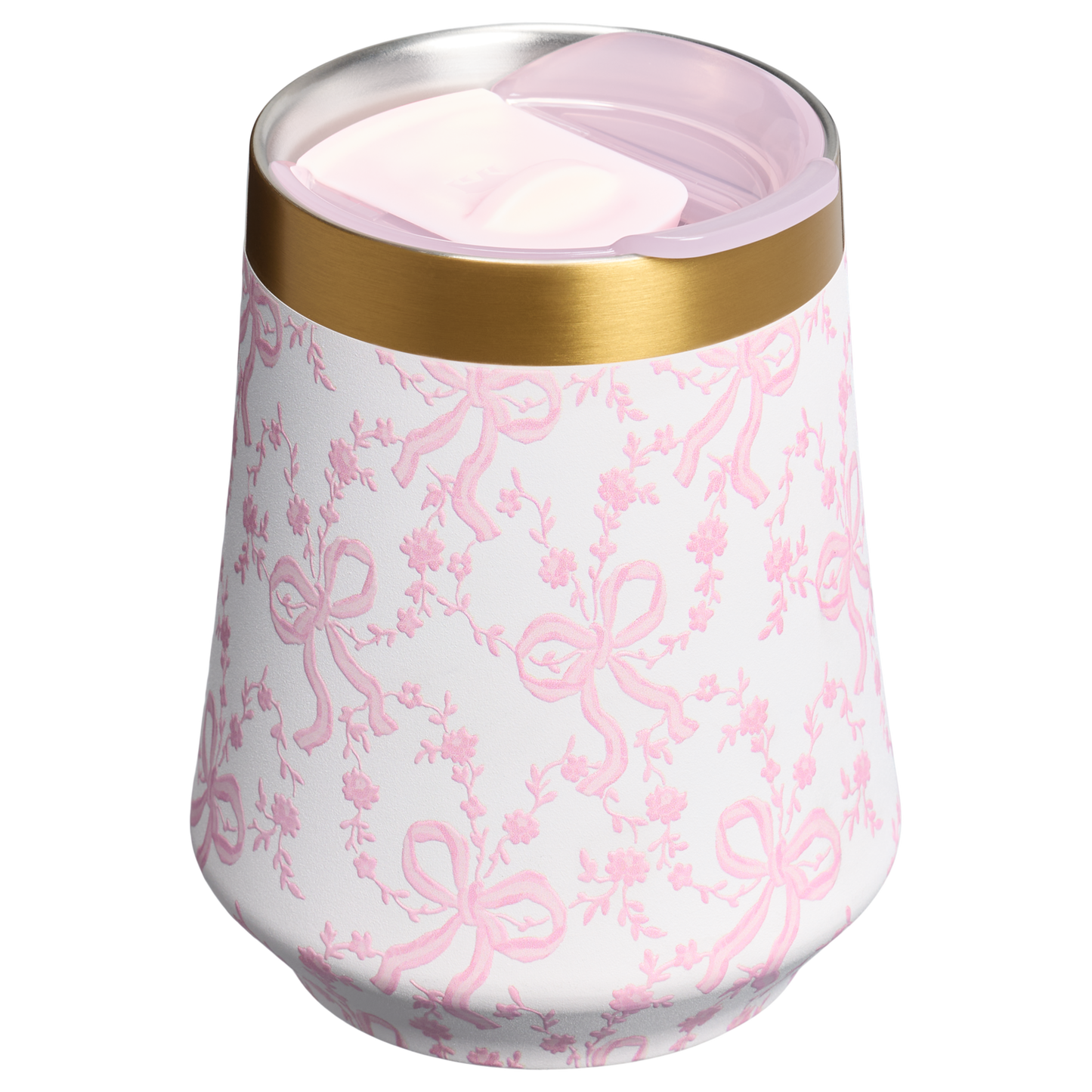 Vacuum Insulated Wine Stanley 1913 x LoveShackFancy Holiday Reserve Wine Tumbler D204X - Shatterproof Flavor-Preserving Cocktail Tumbler with Lid Detail
