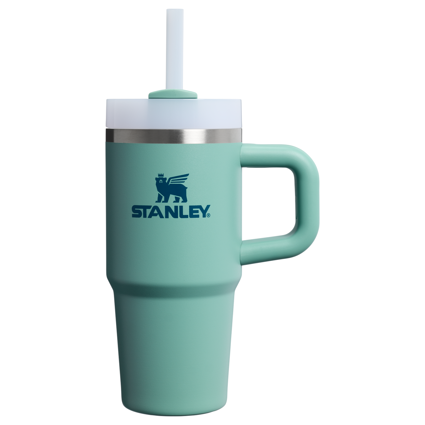 Splash-Resistant FlowState The Quencher H2.O Flowstate Tumbler | Stanley Create D291F - Double-Wall Vacuum Insulated Travel Tumbler with Straw Detail