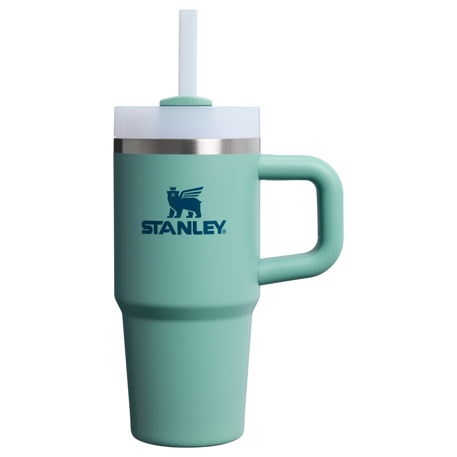 Splash-Resistant FlowState The Quencher H2.O Flowstate Tumbler | Stanley Create D291F - Double-Wall Vacuum Insulated Travel Tumbler with Straw Detail