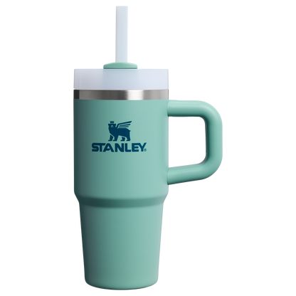 Splash-Resistant FlowState The Quencher H2.O Flowstate Tumbler | Stanley Create D291F - Double-Wall Vacuum Insulated Travel Tumbler with Straw Detail