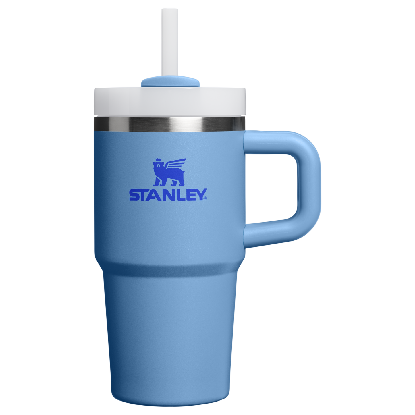 Splash-Resistant FlowState The Quencher H2.O Flowstate Tumbler | Stanley Create D274S - Double-Wall Vacuum Insulated Travel Tumbler with Straw - Blue Sky