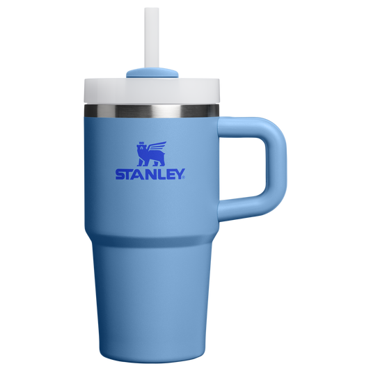 Splash-Resistant FlowState The Quencher H2.O Flowstate Tumbler | Stanley Create D274S - Double-Wall Vacuum Insulated Travel Tumbler with Straw - Blue Sky