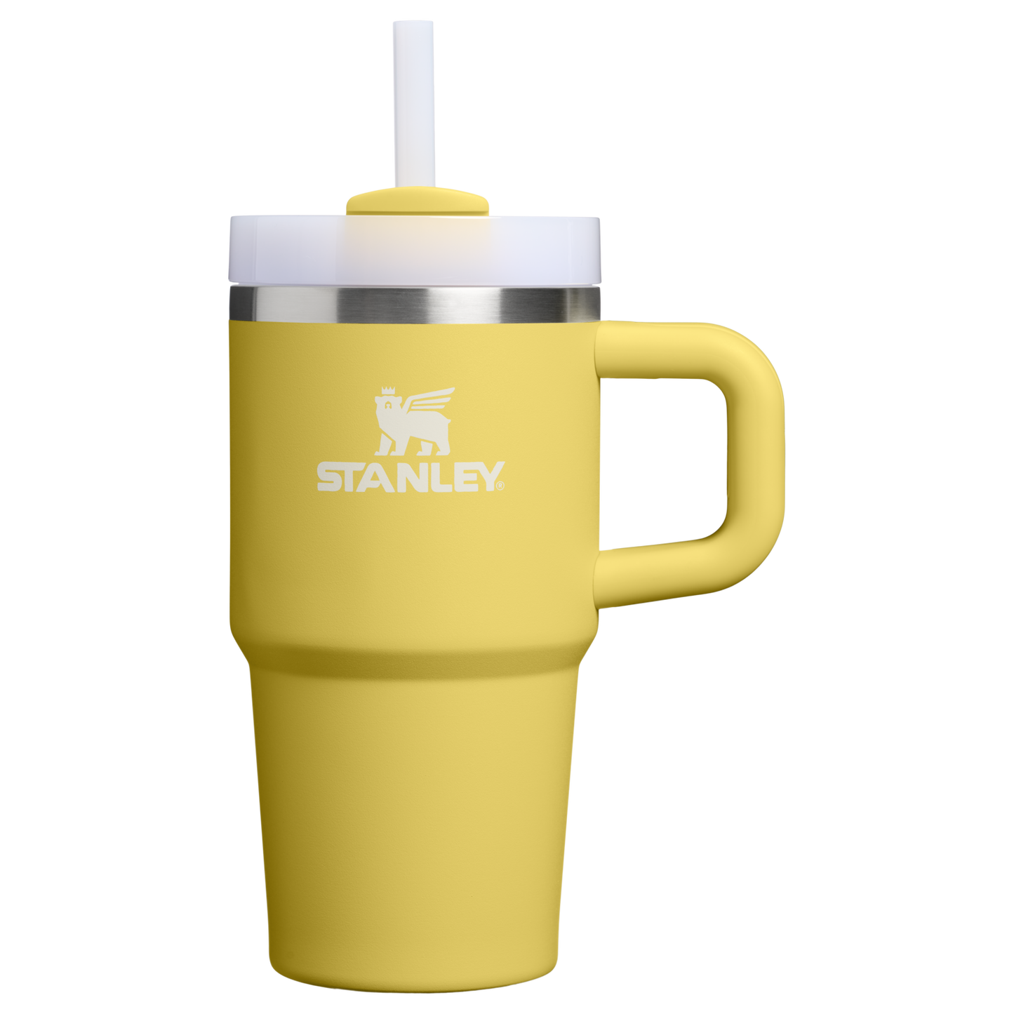 Splash-Resistant FlowState The Quencher H2.O Flowstate Tumbler | Stanley Create D274S - Double-Wall Vacuum Insulated Travel Tumbler with Straw - Daffodil