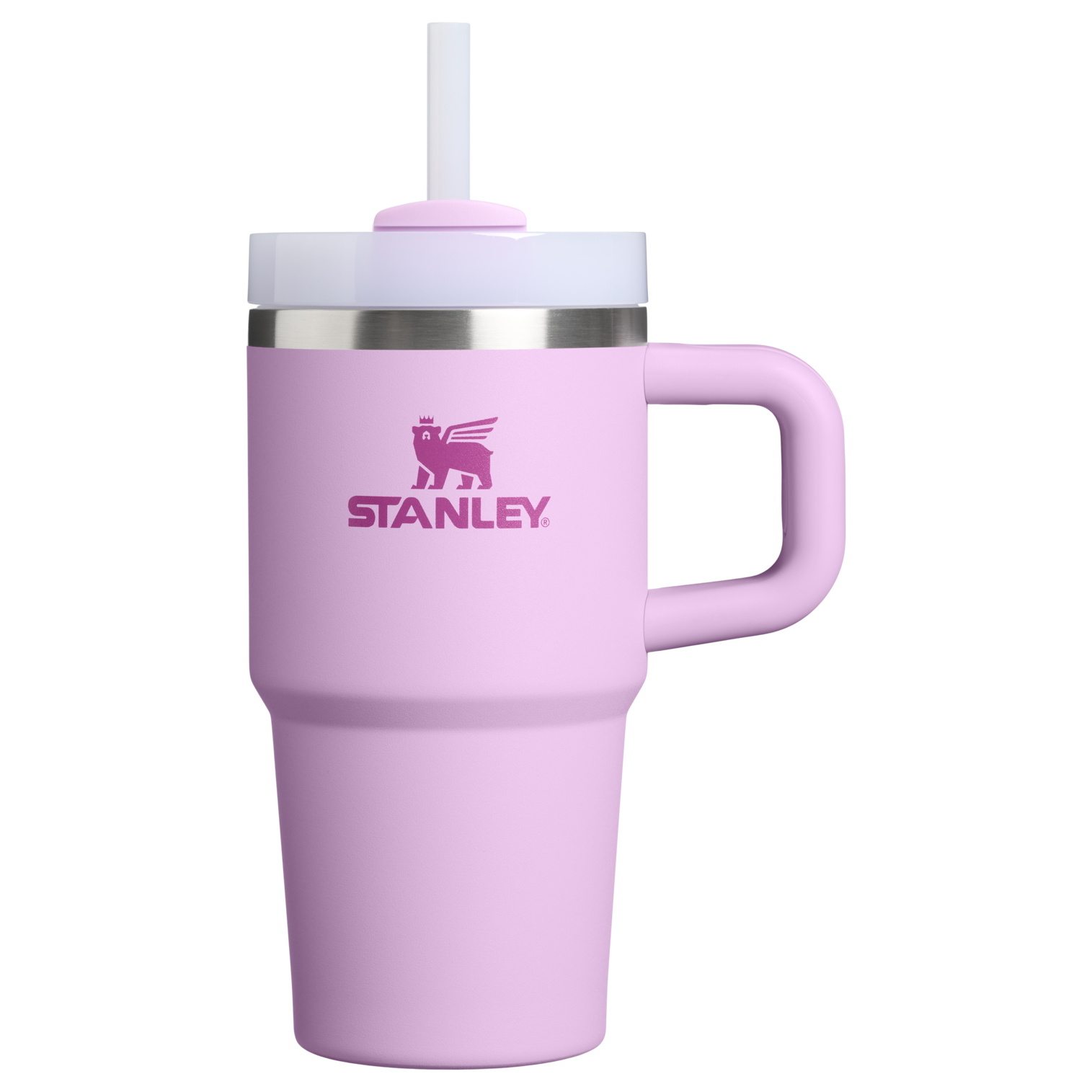 Splash-Resistant FlowState The Quencher H2.O Flowstate Tumbler | Stanley Create D274S - Double-Wall Vacuum Insulated Travel Tumbler with Straw - Soft Orchid