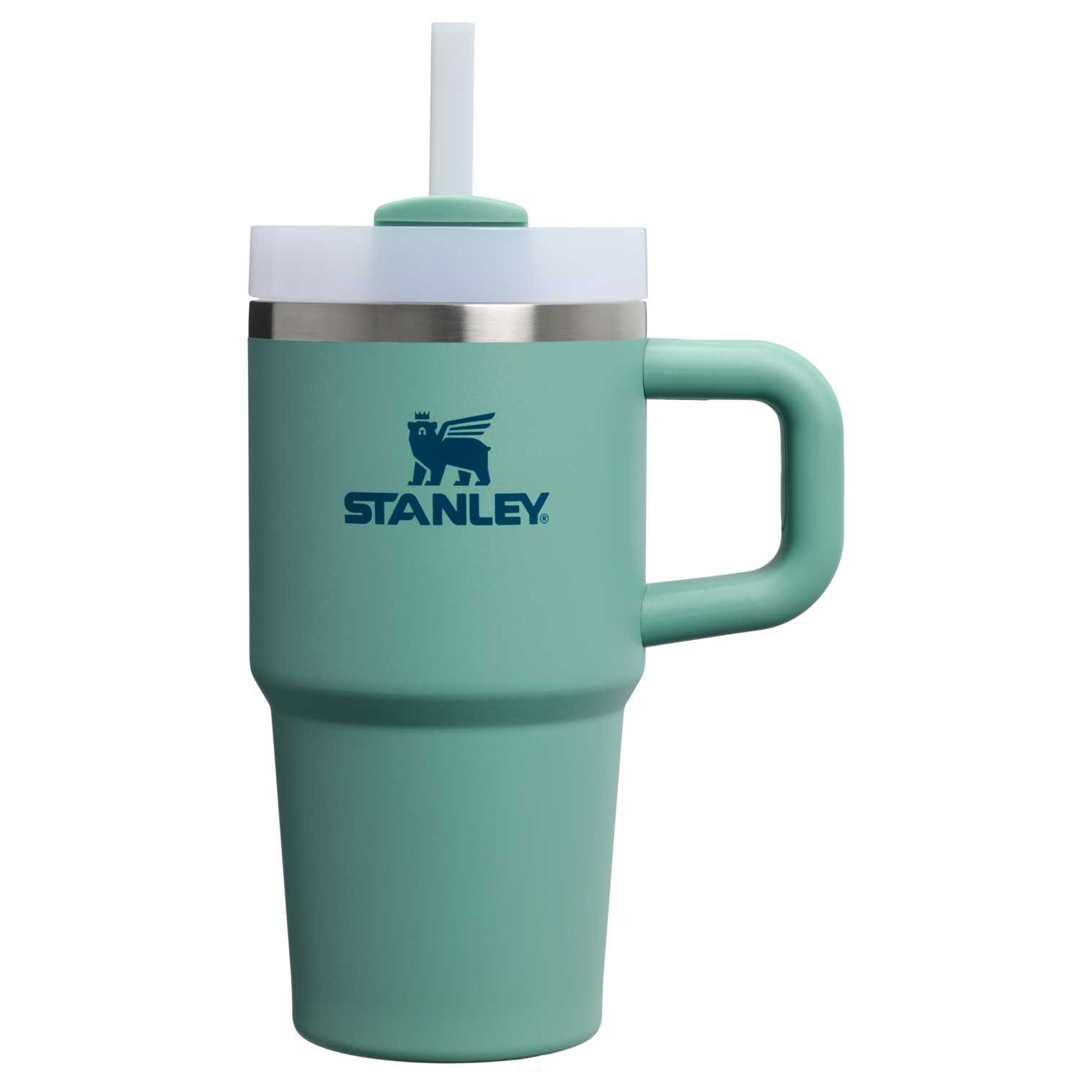 Splash-Resistant FlowState The Quencher H2.O Flowstate Tumbler | Stanley Create D274S - Double-Wall Vacuum Insulated Travel Tumbler with Straw - Spring Green