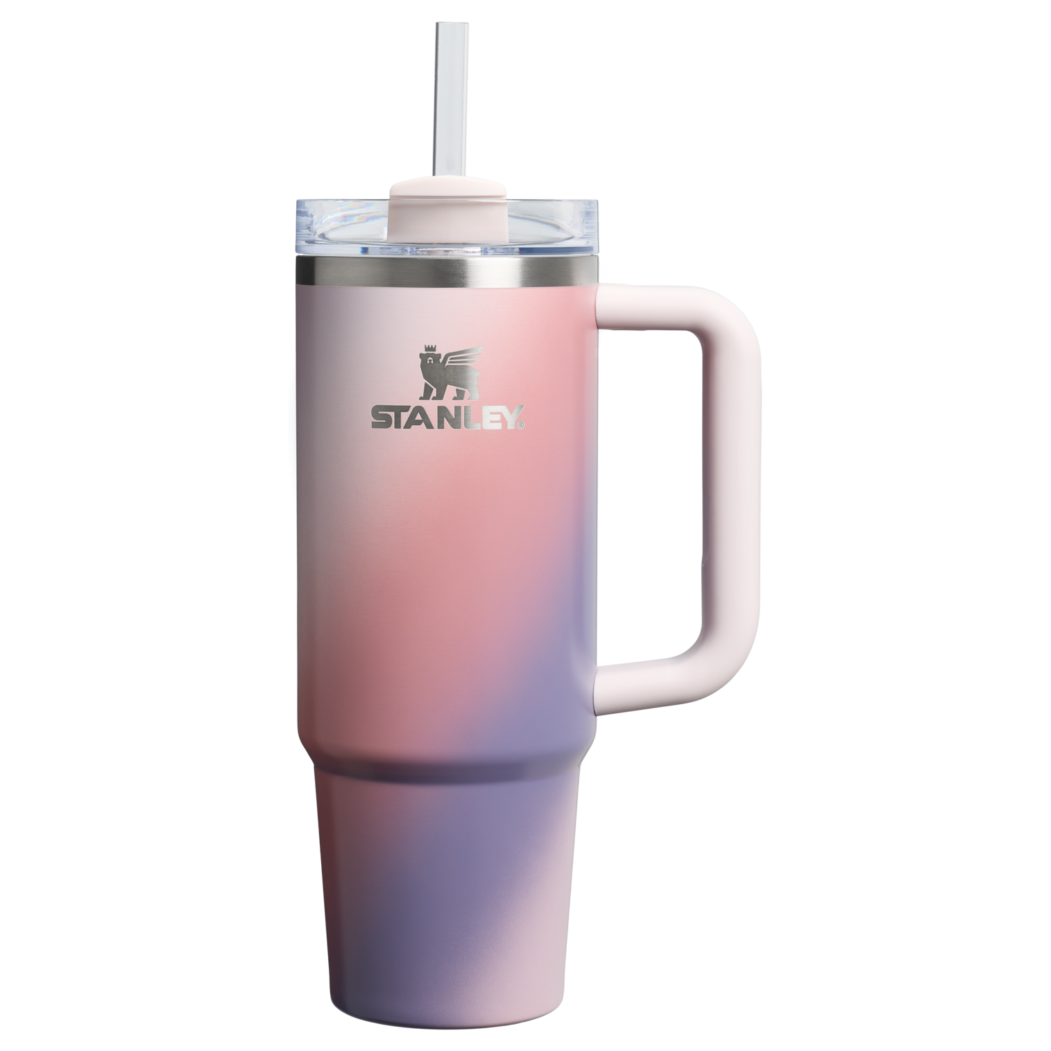 Splash-Resistant FlowState The Quencher H2.0 Flowstate Tumbler D051L - Double-Wall Vacuum Insulated Travel Tumbler with Straw - Dawn Spiral