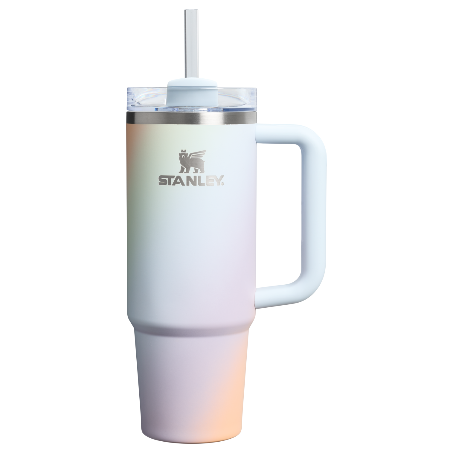 Splash-Resistant FlowState The Quencher H2.0 Flowstate Tumbler D051L - Double-Wall Vacuum Insulated Travel Tumbler with Straw - Sunrise Spiral